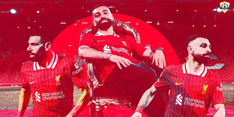 Mohamed Salah ăn mừng bàn thắng tại Anfield